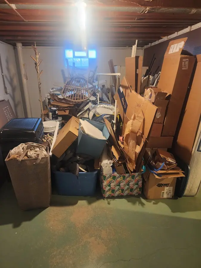 Roll-off dumpster container at job site for Construction Dumpster Rental in Cedar Lake